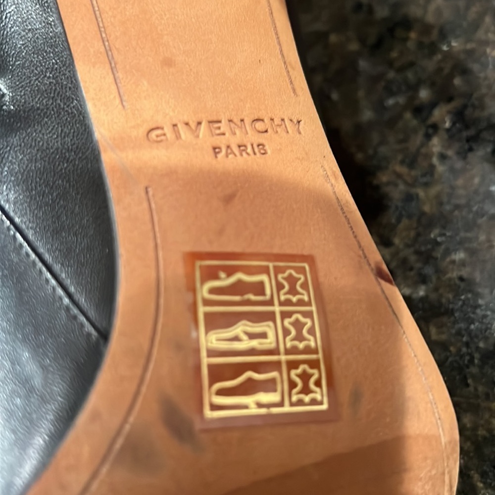 Givenchy Womens Leather Open Toe Ankle Booties Black Size 8 - Picture 6 of 7